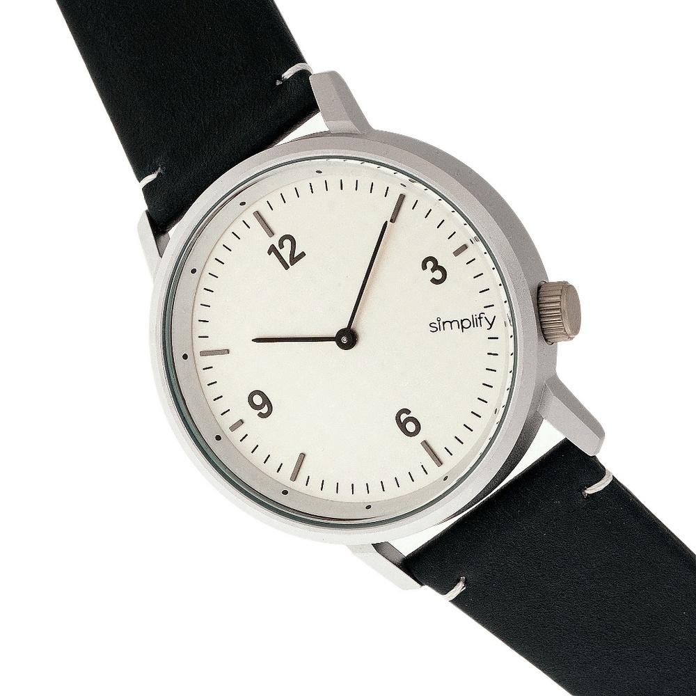 NWT Women's Black Genuine Leather Band Watch